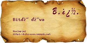 Bitó Éva névjegykártya